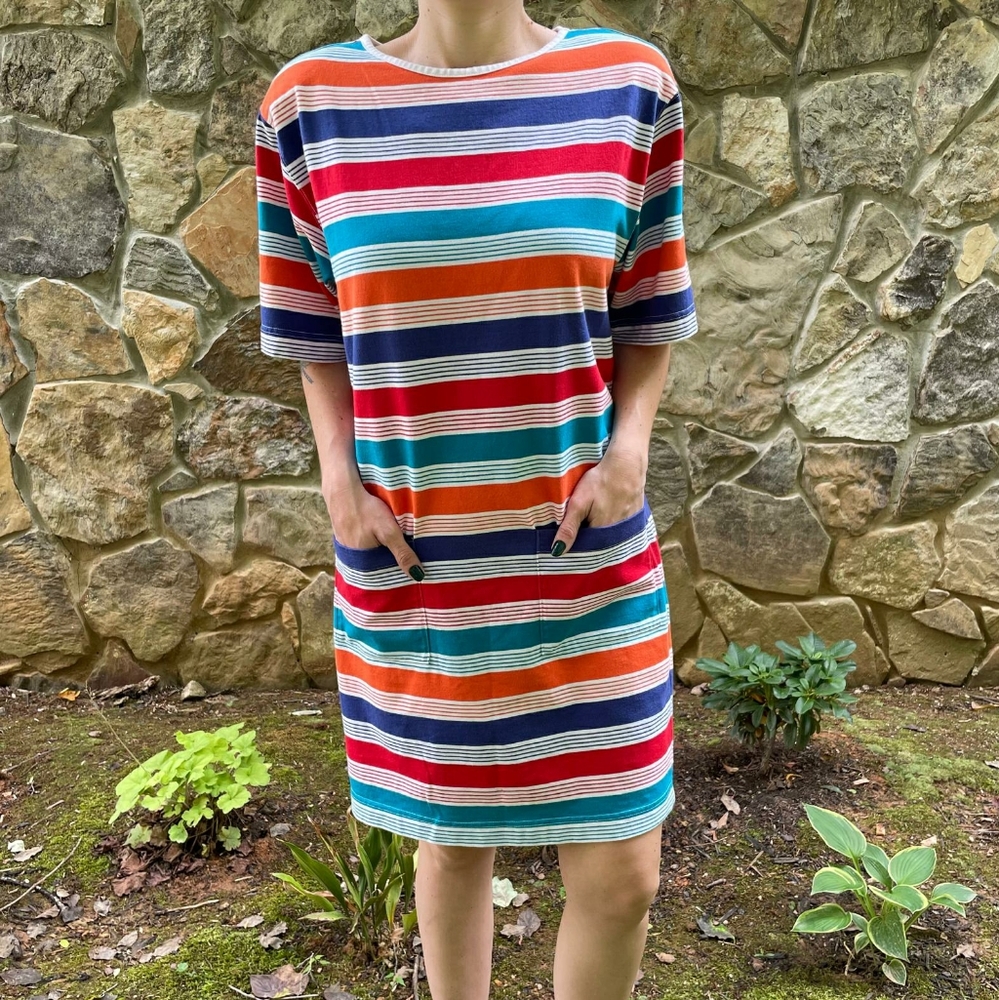 First Issue Vintage Striped T-Shirt Dress